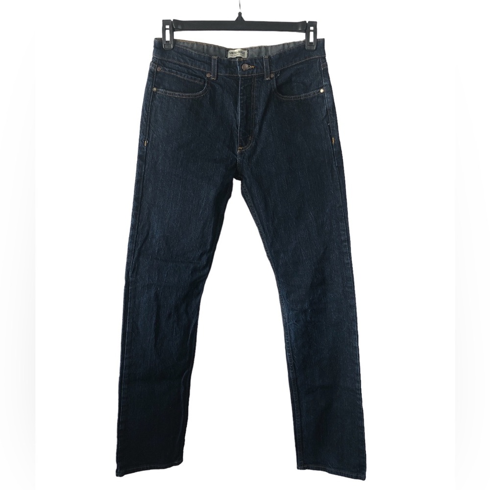 JEANS - Men's Smith + Rogue Dark Wash High-Rise Straight Leg Jeans. Size 31X34